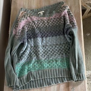 Off the Shoulder Striped sweater